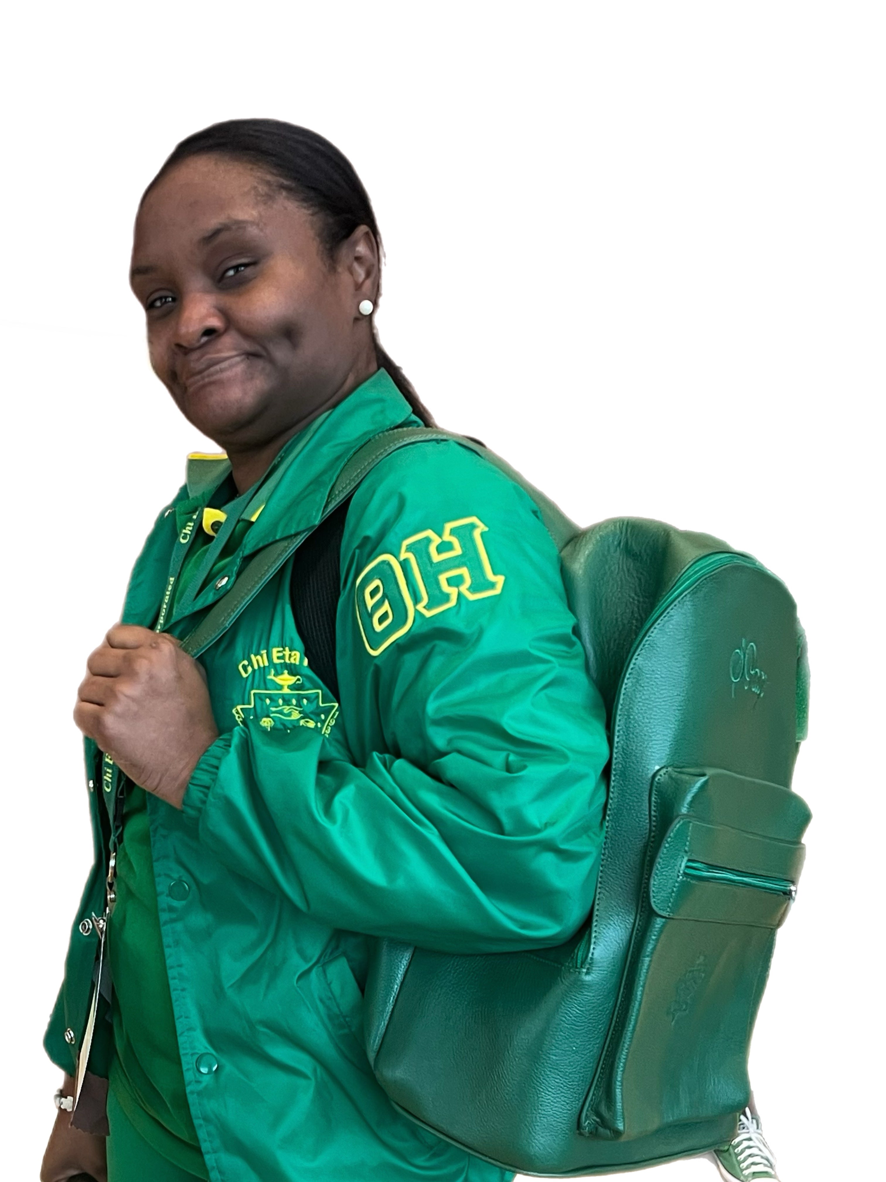Premium Emeral Green Leather Backpack | Stylish Everyday Travel Bag