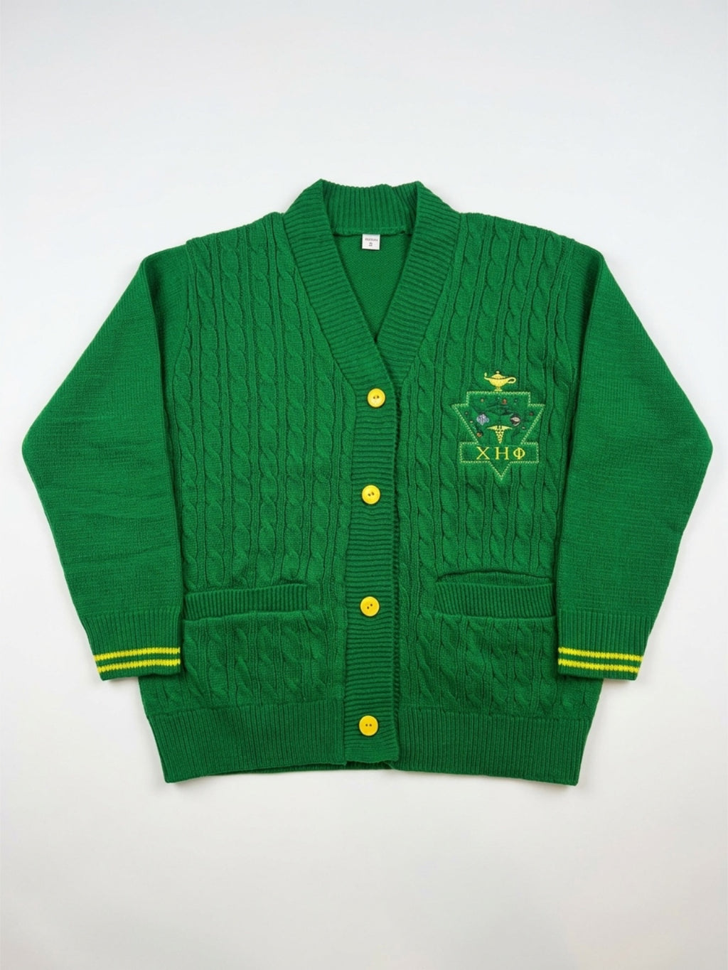 Cable Knit Embroidered Cardigan