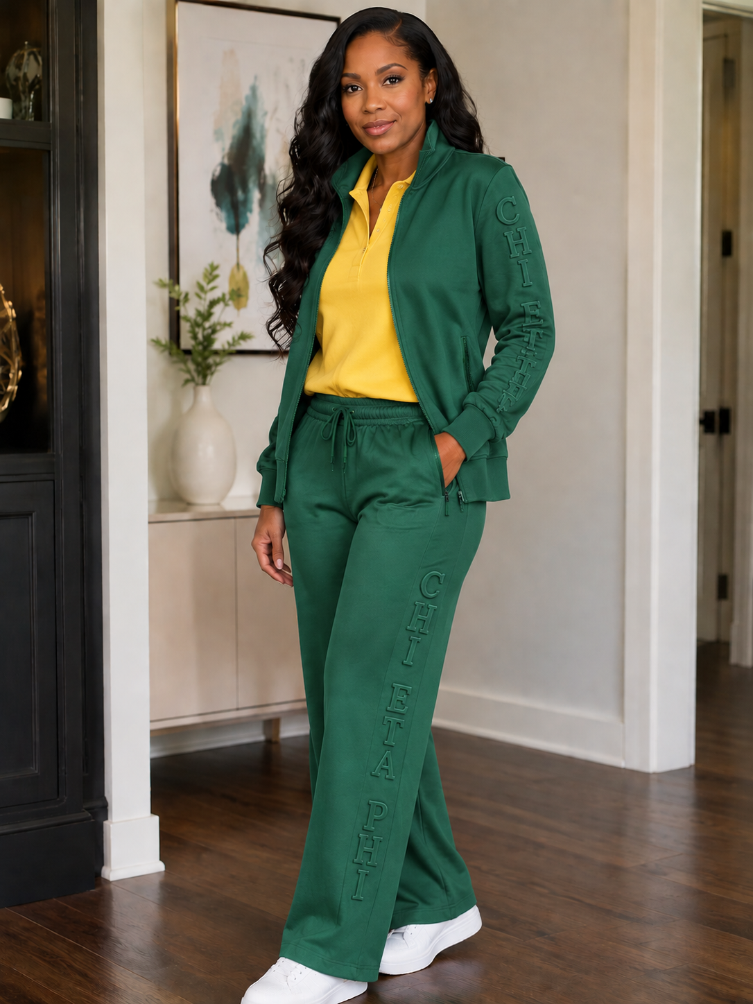 NEW Two Piece Embossed Jogging Suit - Chi Eta Phi Sorority