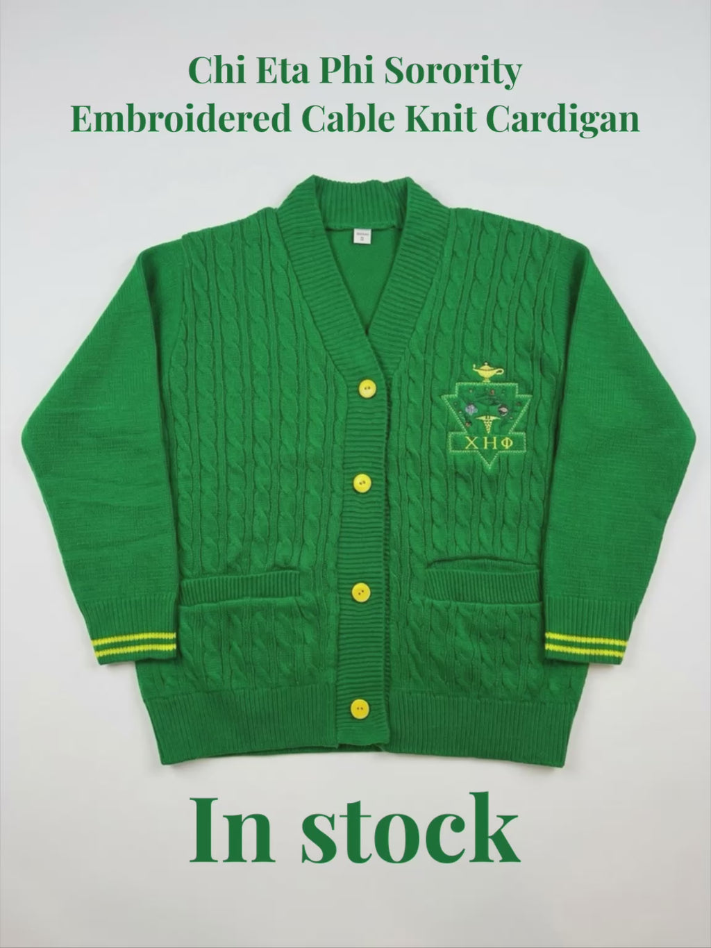 Cable Knit Embroidered Cardigan